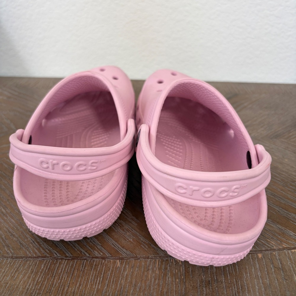 Crocs Classic Clog Pink Slip On Womens 9 Mens 7 Comfort Shoes Summer Casual - Picture 10 of 10